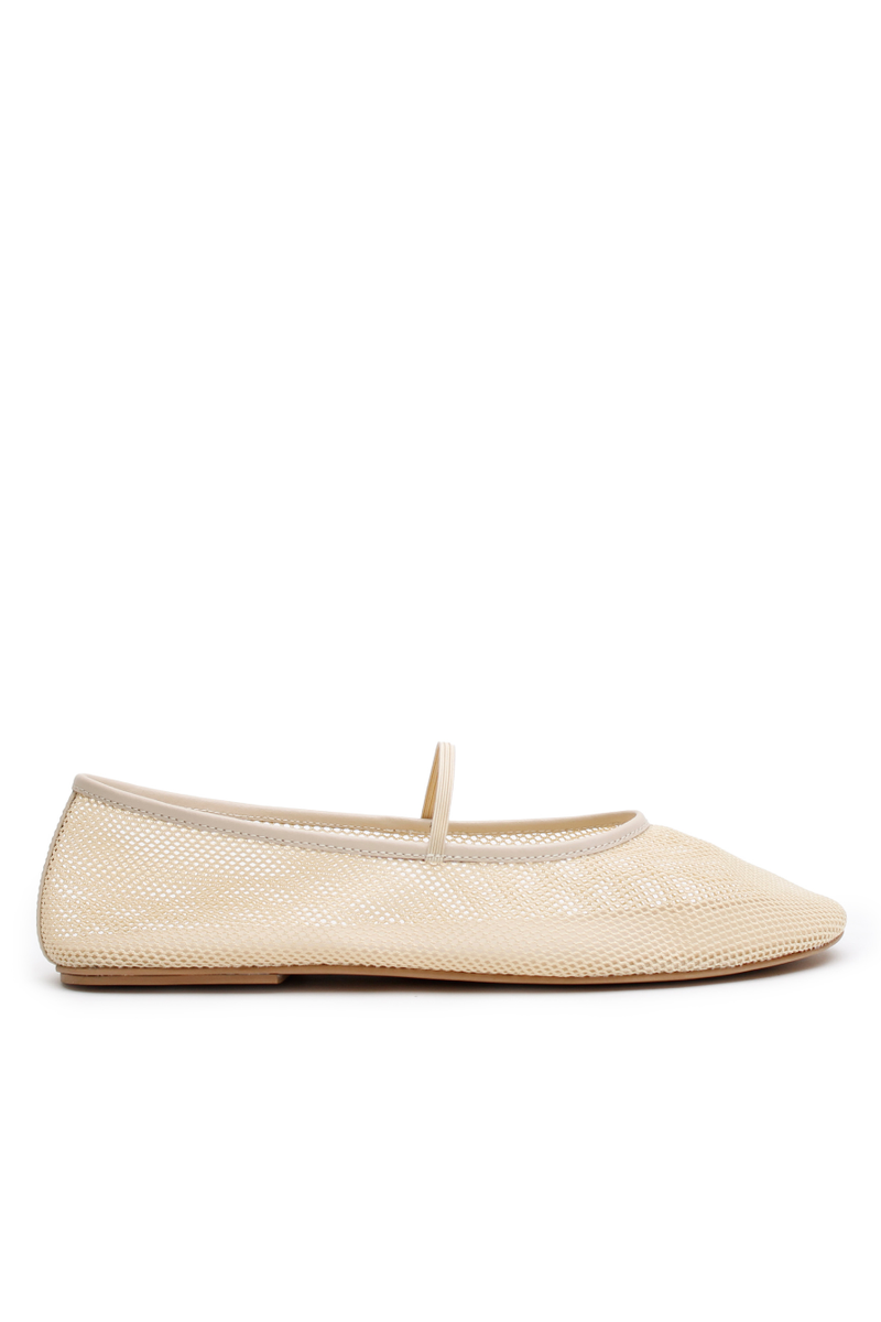 Net Ballet Flat Cream