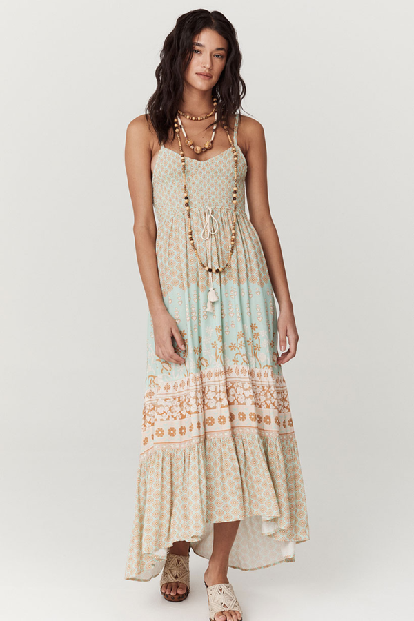 Sweet Nothings Shirred Strappy Dress Peppermint