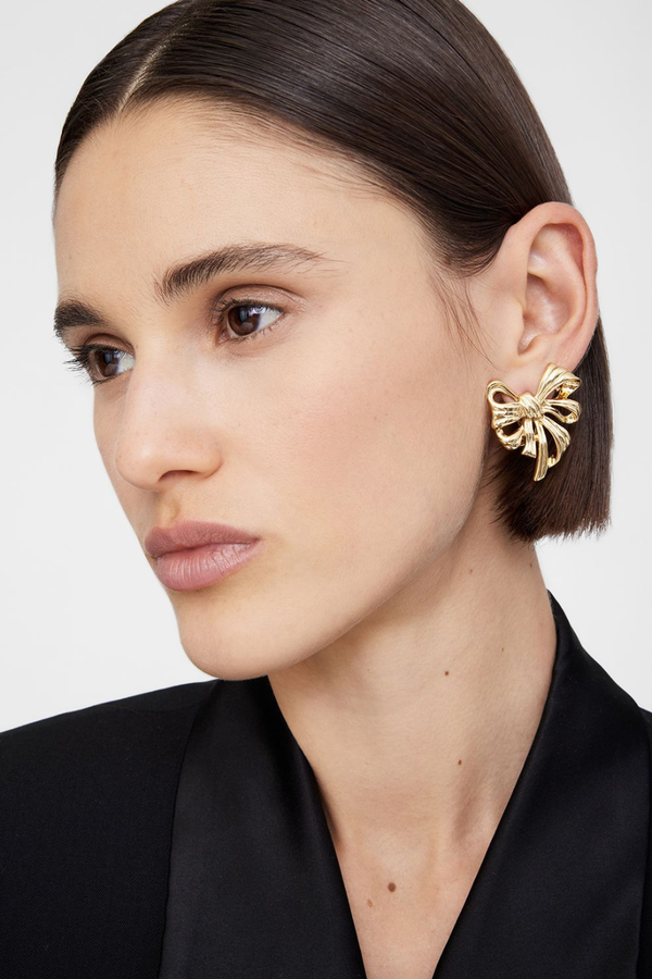 Bow Earrings Gold