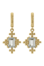 Reya Earrings Gold With White Topaz