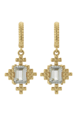 Reya Earrings Gold With White Topaz