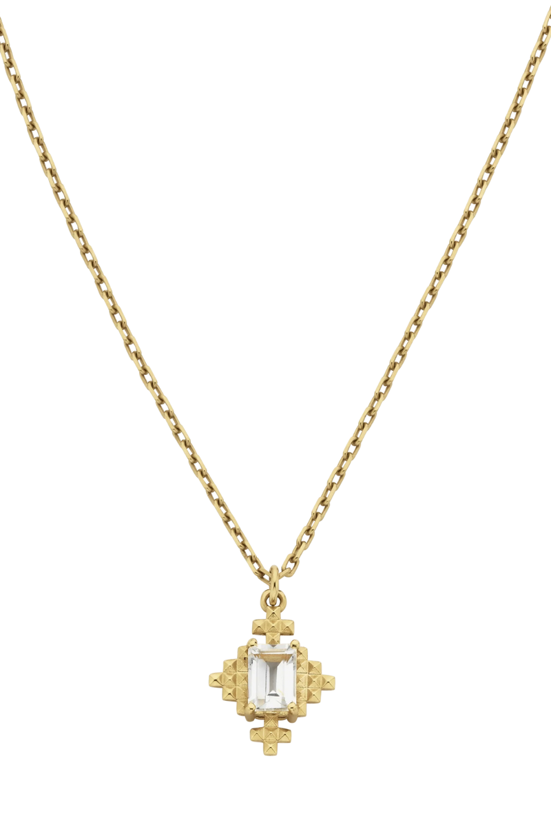 Reya Necklace Gold With White Topaz