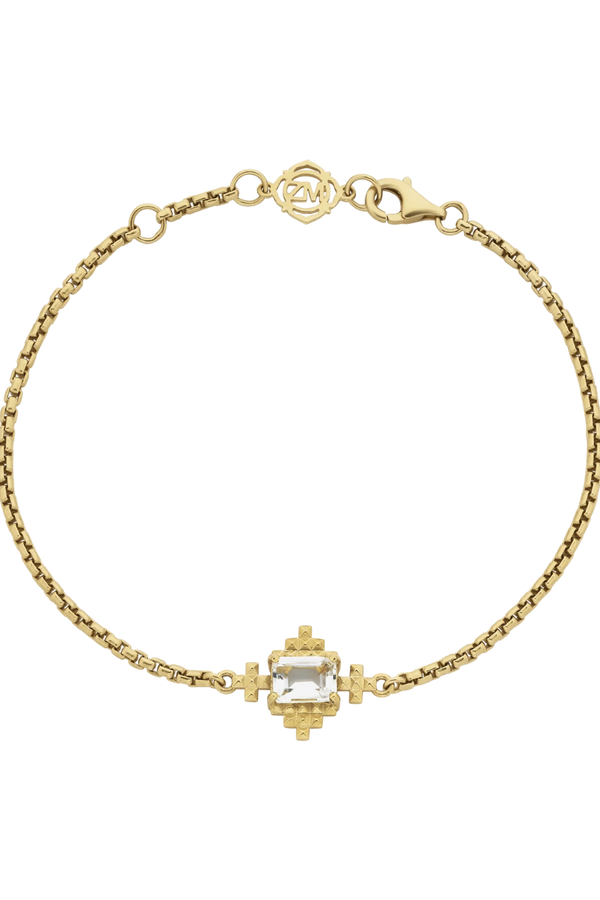 Reya Bracelet Gold With White Topaz