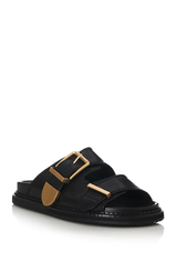 Panama Sandal Black Leather