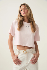 Beam Embroidered Logo Tee Pastel Pink