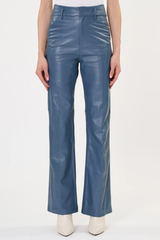 Cassandra Leather Pant Blue Grey