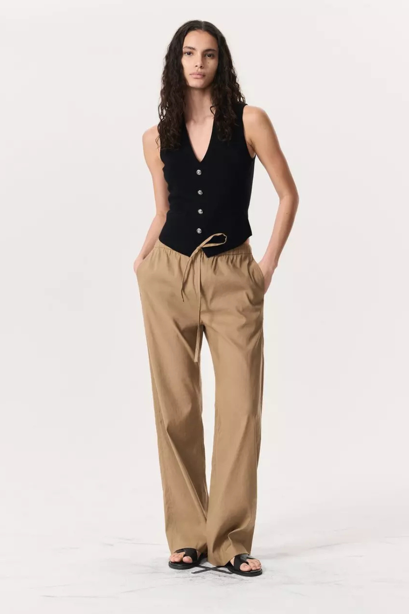 Logan Linen Beach Pant Muted Brown