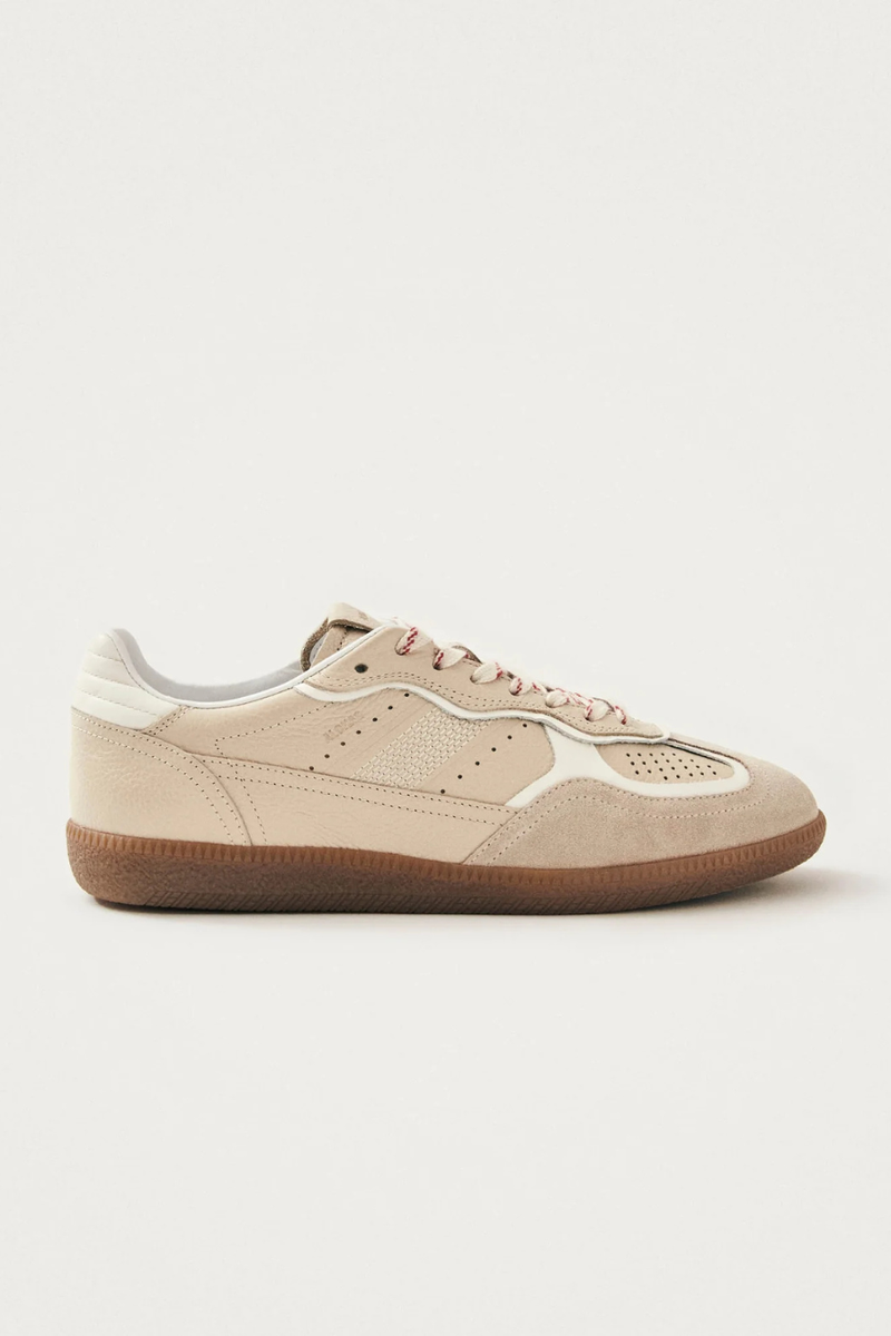 Rife Grain Cream Leather Sneaker