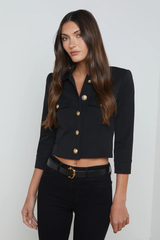 Kumi Cropped Jacket Black