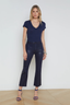 Kendra Coated Cropped Jean Midnight