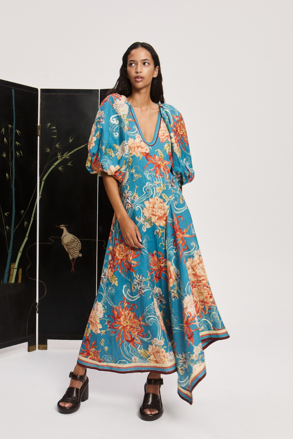 Fletcher Midi Dress Blue