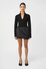 Ashlar Knit Bodysuit Black