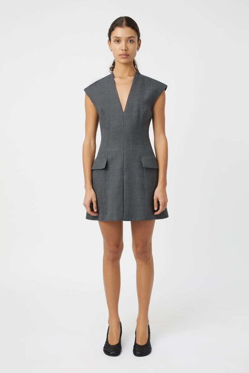 Seidler Mini Dress Dark Charcoal