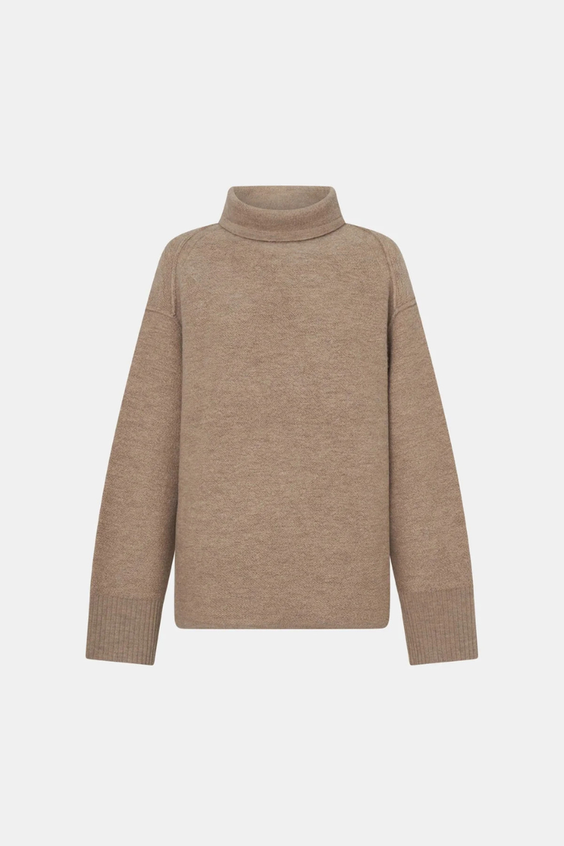 Rohan Knit Funnel Neck Sweater Oatmeal Melange