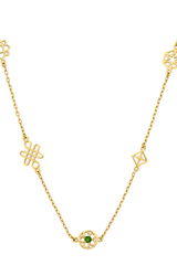 Aura Necklace Gold + Chrome Diopside
