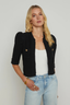 Delilah Cropped Cardigan Black/ Gold Knot