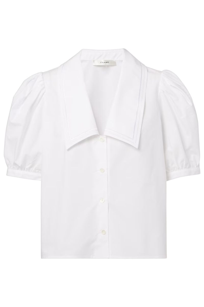 The Poplin Sailor Blouse White