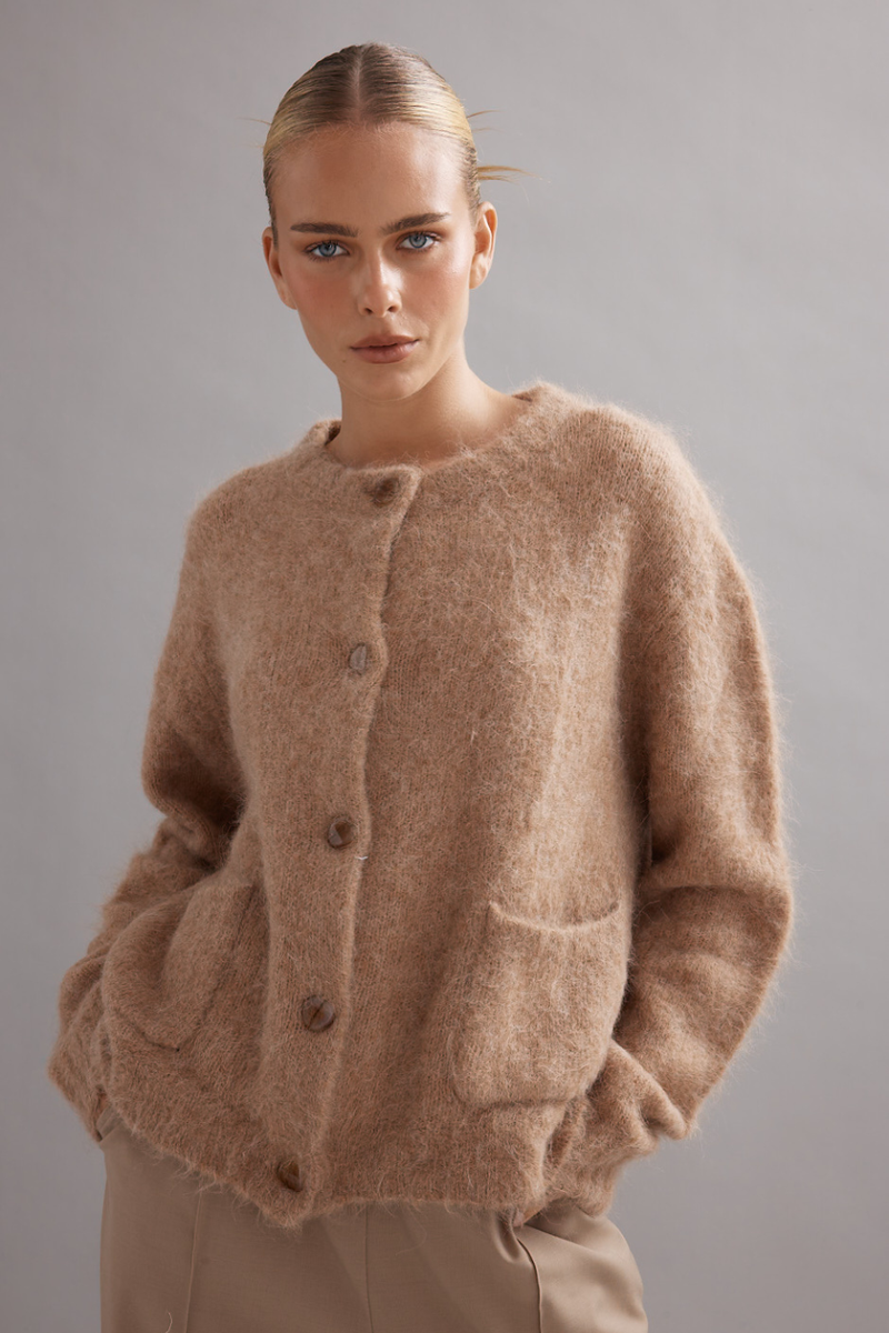 Alfie Cardigan Tan