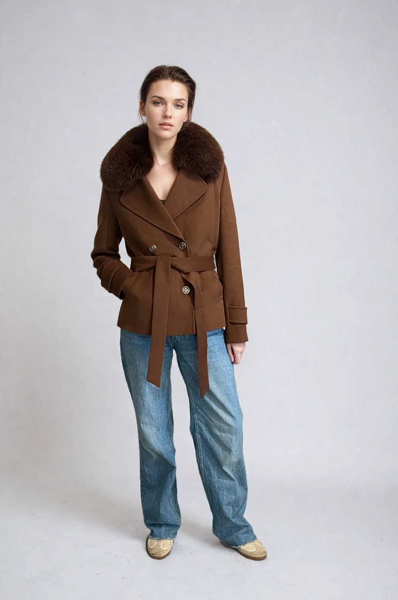 Claire Cashmere Coat Tobacco