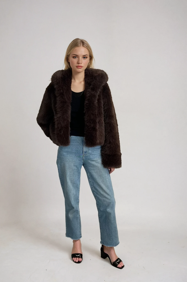 Scarlet Ecofur Jacket Brown