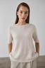 Brushed Cashmere Tee Stone