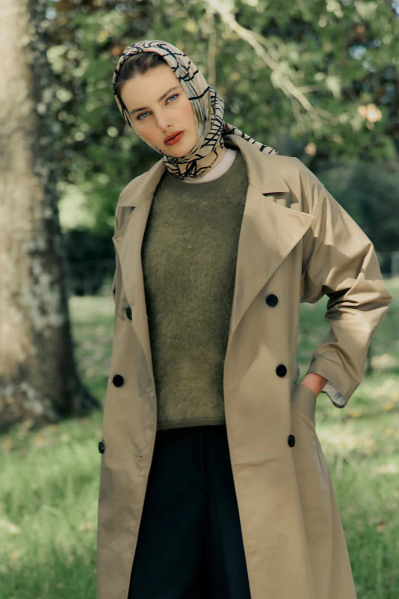 Brushed Cashmere Tee Moss