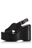 Ophelia Wedge Black / Black Leather