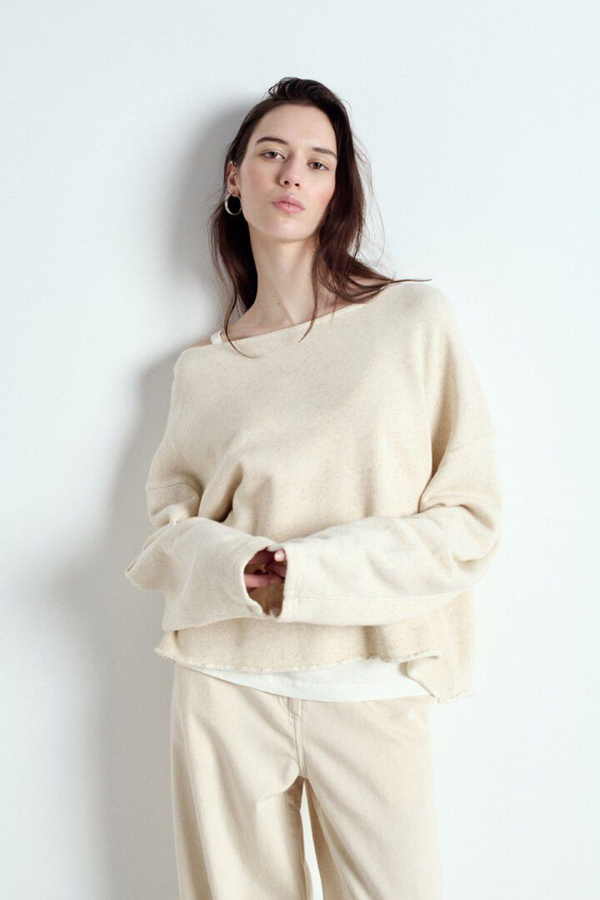 Itonay Sweatshirt Ecru Melange
