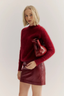 Adele Cashmere Crew Neck Knit Merlot