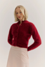 Bella Cashmere Cardigan Merlot