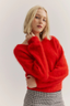 Stella Cashmere Boat Neck Knit Flame