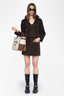 Jaime Suede Leather Skirt Dark Chocolate