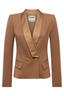 Imogen Satin Lapel Blazer Cinnamon Swirl