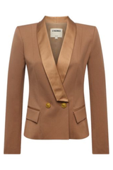 Imogen Satin Lapel Blazer Cinnamon Swirl
