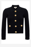 Osiris Collared Cardigan Black With Gold