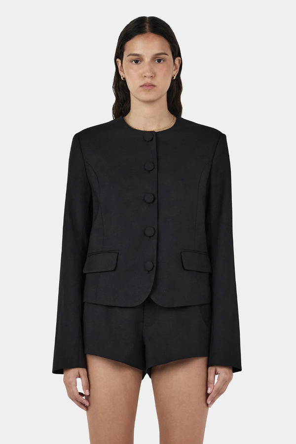 Millard Cropped Jacket Black