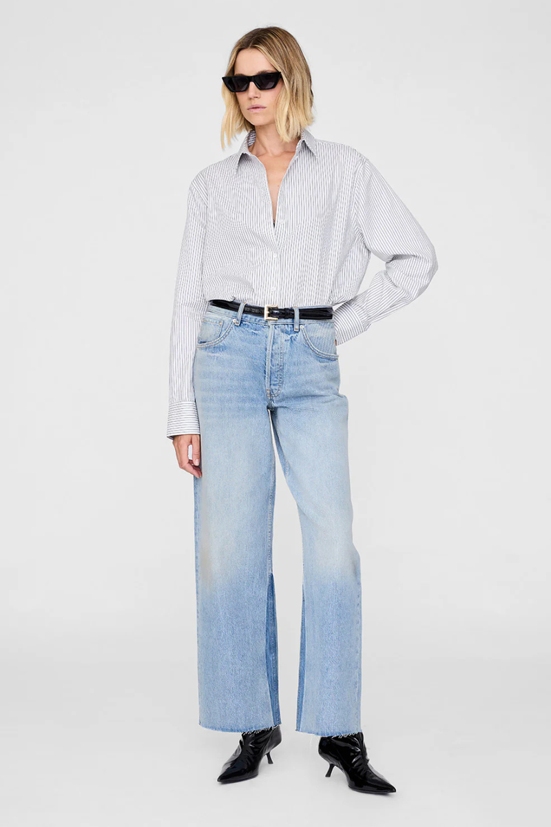 Essie Shirt White And Navy Stripe
