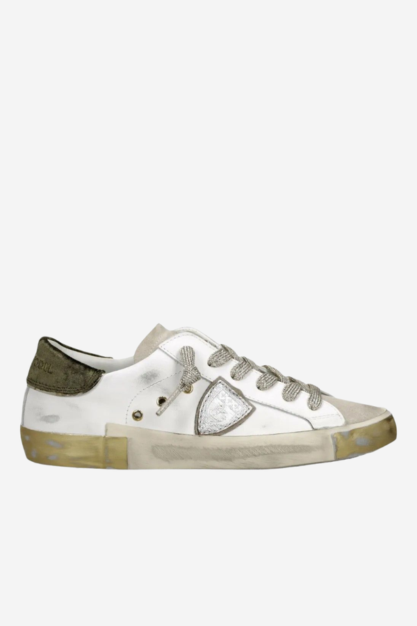 PRSX Low Woman Veau Velour Blanc Militaire
