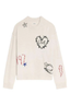 Markuz Heart Cashmere Sweater Ecru