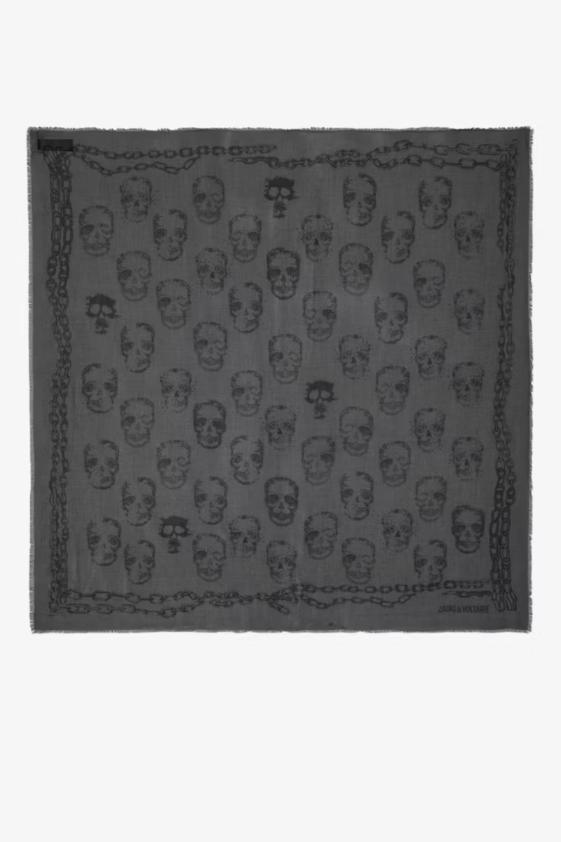 Kerry Skull Print Scarf Shark