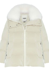 Glazed Technical Parka 76cm Pearl