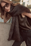 Faux Fur Scarf Brown