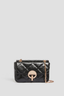 Medium Leather Moon Bag Noir