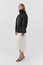 Leather Cinch Jacket Black