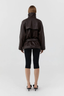 Leather Cinch Jacket Chocolate