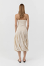 Raw Silk Asymm Balloon Dress - Cloud Cream