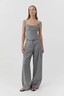 Pleat Slouch Pants Cobblestone