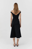 Compact Cotton Off Shoulder Dress Black
