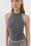 Cashmere Halter Top Smoked Melange