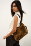 June Suede Tote Bag Brown